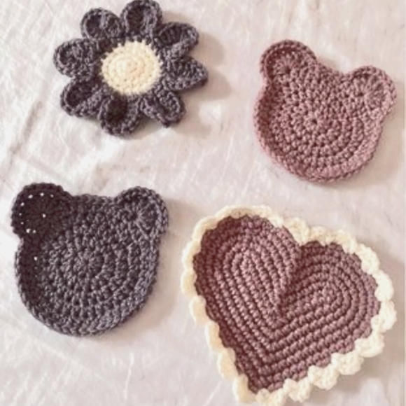 Other - Beary Crochet Coaster Set
